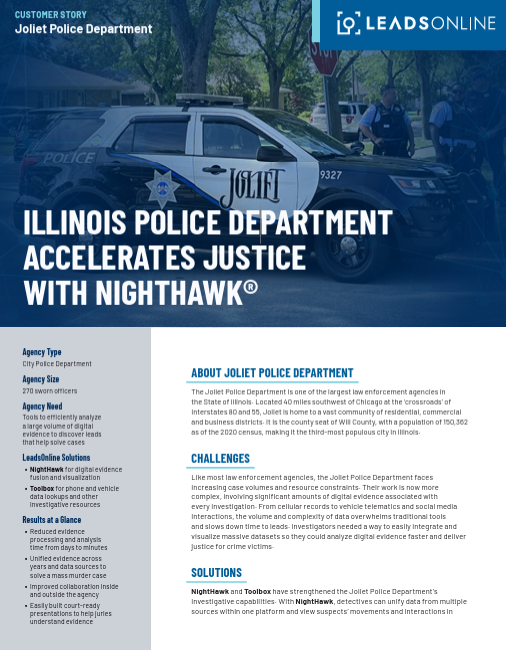 Illinois Police Department Accelerates Justice with NightHawk