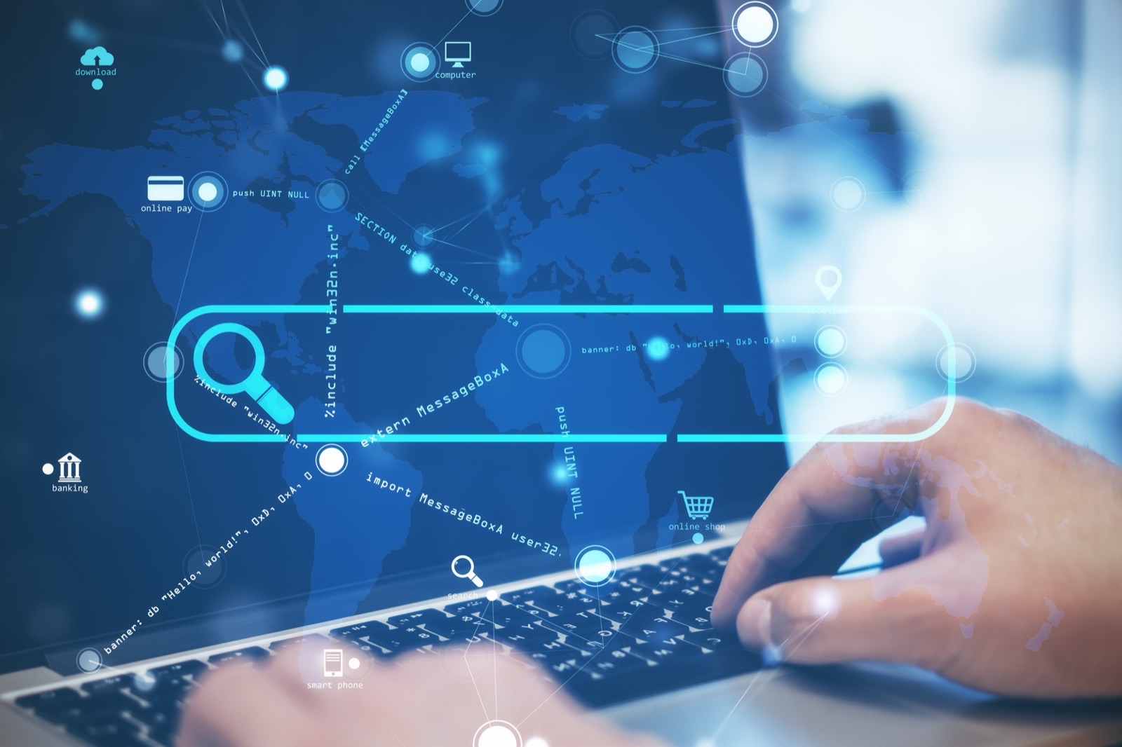 Detective using NightHawk to search through millions of lines of data to find evidence